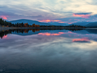Jezioro, Dillon Lake, Góry, Drzewa, Chmury, Odbicie, Stan Kolorado, Stany Zjednoczone
