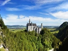 Zamek, Neuschwanstein, Góry, Lasy, Niemcy