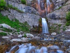 Skały, Wodospad, Stewarts Cascades Falls, Rzeka, Rośliny, Utah, Stany Zjednoczone