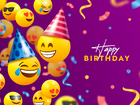 Urodziny, Napis, Happy Birthday, Emotikony, 2D