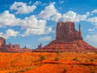 Stany Zjednoczone, Wyżyna Kolorado, Arizona, Formacje, Skały, Region Monument Valley, Dolina Pomników, Niebo