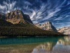 Góry, Jezioro, Hector Lake, Las, Park Narodowy Banff, Kanada